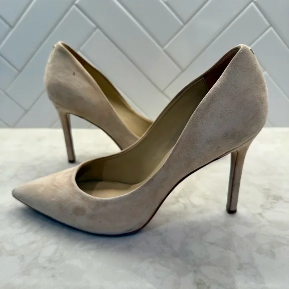 Sam Edelman Hazel Pump Beige Suede Size 9 - Picture 3 of 6